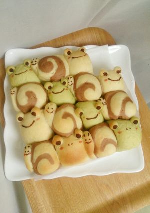 ちぎりパン(かたつむり かえるver.)-レシピのメイン写真