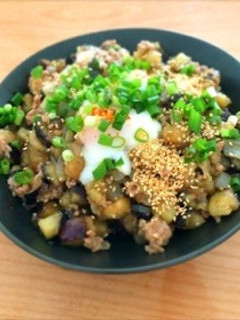 簡単辛くない*子供と一緒に麻婆茄子風丼-レシピのメイン写真