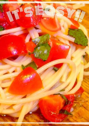 夏の定番♪ミニトマトの冷製パスタ-レシピのメイン写真