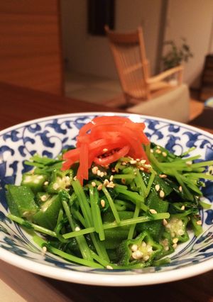＊超簡単！豆苗とおくらのおひたし＊-レシピのメイン写真