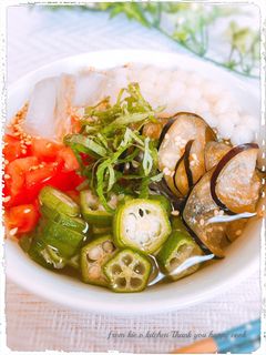 ❀白だしで☆夏野菜の冷やし茶漬け❀-レシピのメイン写真