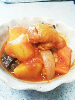 簡単!たっぷり野菜とチキンのトマト煮込み-レシピのメイン写真