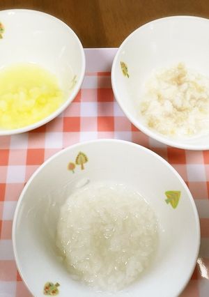 ＊離乳食中期＊魚のだし煮・りんご　給食-レシピのメイン写真
