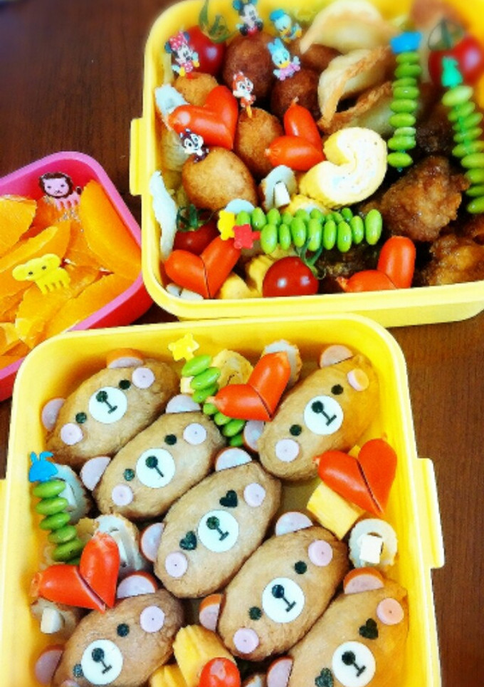 クマちゃんお稲荷さん❤運動会❤キャラ弁-レシピのメイン写真