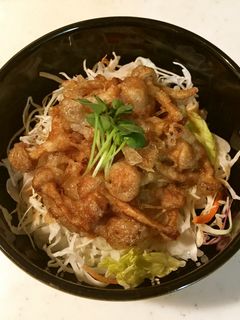 株とりなめこの甘辛天どん-レシピのメイン写真