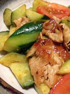 キュウリと豚肉の炒め物-レシピのメイン写真