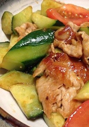 キュウリと豚肉の炒め物-レシピのメイン写真