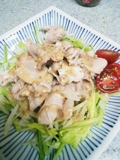 千切り野菜の巻き巻きサラダ冷しゃぶ-レシピのメイン写真
