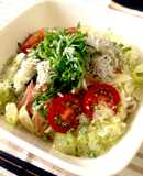 薬味どっさり！しらすの冷えひえ塩らーめん