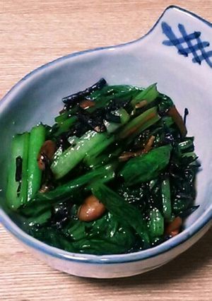 小松菜とひじきの煮物のソテー-レシピのメイン写真