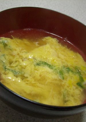 酢でさっぱり☆ふんわり卵と大葉のスープ♪-レシピのメイン写真