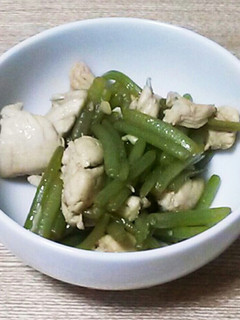 ササミと芋づるの炒め煮-レシピのメイン写真