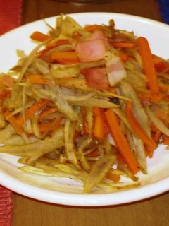 ごぼうとベーコンの洋風キンピラ-レシピのメイン写真