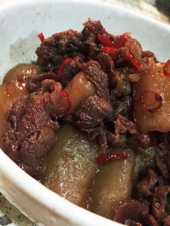 ピリ辛☆蒟蒻と牛肉の甘辛炒め煮-レシピのメイン写真