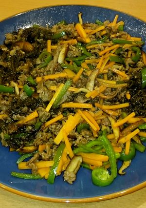 牛肉と野菜のもずく炒め-レシピのメイン写真