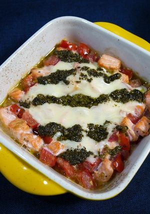 簡単！サーモンのホットカプレーゼ-レシピのメイン写真