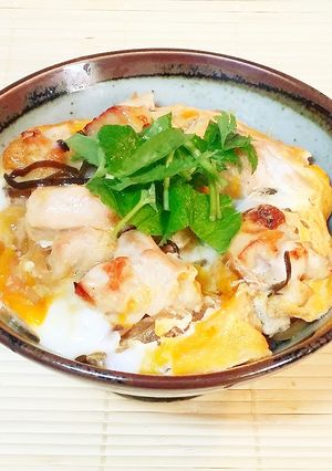 レンジとグリルで♡簡単料亭の香ばし親子丼-レシピのメイン写真
