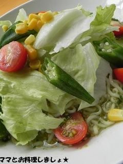 野菜たっぷり~簡単★冷やしサラダラーメン-レシピのメイン写真