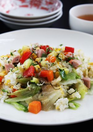 夏バテ予防！「ヘルシー夏野菜チャーハン」-レシピのメイン写真