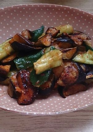 ご飯が進む！なすとキュウリのキムチ炒め-レシピのメイン写真