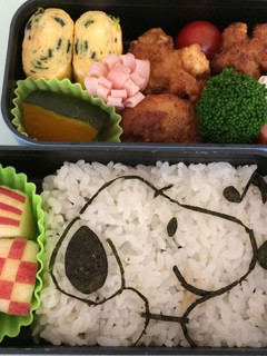 海苔だけで簡単可愛いキャラ弁★お絵描き風-レシピのメイン写真