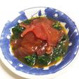 モロヘイヤとマグロ漬け
