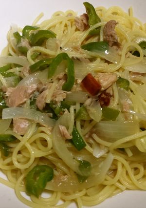 玉ねぎとピーマンのツナパスタ-レシピのメイン写真