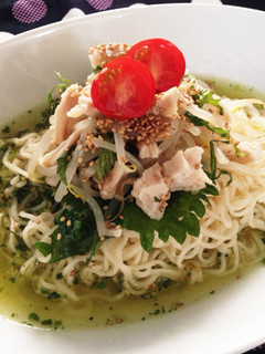 さっぱり♡チキン&青じそ冷やし塩ラーメン-レシピのメイン写真