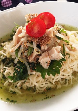 さっぱり♡チキン&青じそ冷やし塩ラーメン-レシピのメイン写真