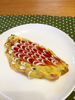 シャウエッセンでふわとろ納豆オムレツ-レシピのメイン写真
