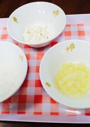 ＊離乳食中期＊豆腐だし煮・じゃが芋の甘煮-レシピのメイン写真