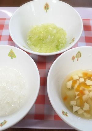 ＊離乳食中期＊きゃべつのだし煮・みそ汁-レシピのメイン写真