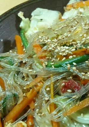 ヘルシーおかず！春雨とキャベツの中華炒め-レシピのメイン写真