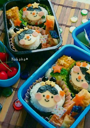 彦星＆織姫にぎり❤七夕に❤キャラ弁-レシピのメイン写真