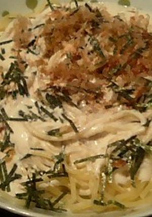 S氏のパスタ（納豆タラコクリームパスタ）-レシピのメイン写真