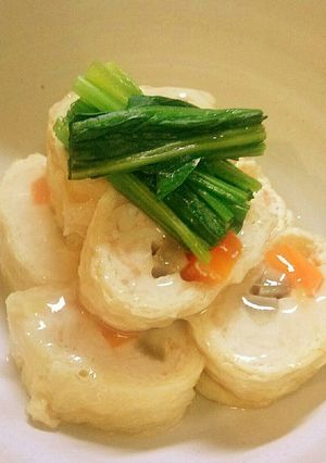 =お揚げさんのくるくる巻き煮☆=-レシピのメイン写真