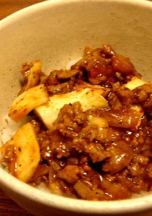 マーボーエリンギ丼-レシピのメイン写真