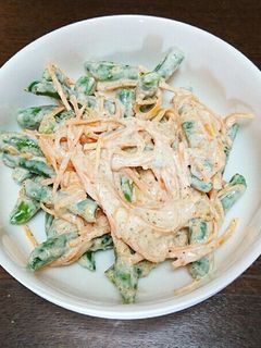いんげんとにんじんのマヨゴマ和え-レシピのメイン写真