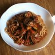 たっぷり夏野菜のトマトソースパスタ