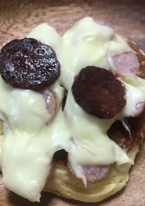 ホットケーキのチーズソーセージ焼き-レシピのメイン写真