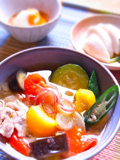 夏野菜の豚汁-レシピのメイン写真