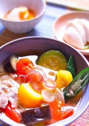 夏野菜の豚汁-レシピのメイン写真