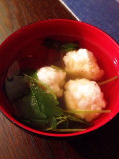 簡単 海老しんじょと三つ葉のお吸い物-レシピのメイン写真