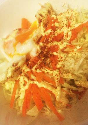 キャベツとトロトロ卵☆カレーマヨサラダ-レシピのメイン写真