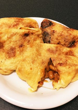キムチ納豆チーズの油揚げ焼き-レシピのメイン写真