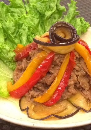 夏野菜たっぷりなのにすき焼き風-レシピのメイン写真