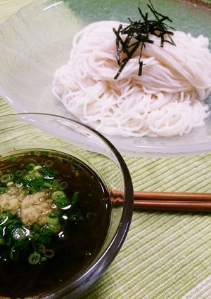 生もずくと生姜のさっぱり素麺-レシピのメイン写真