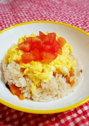離乳食後期〜*トマト大好き♡オムライス-レシピのメイン写真