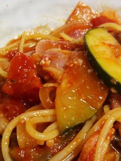 早楽☆夏野菜とベーコンのトマトパスタ-レシピのメイン写真