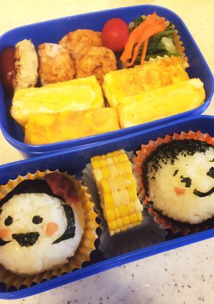 キャラ弁 簡単 girl&boy-レシピのメイン写真